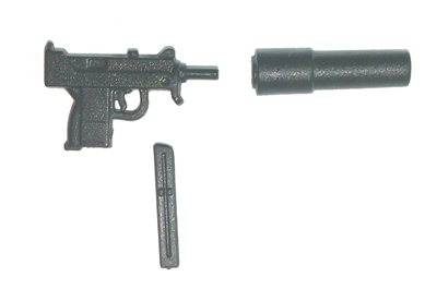 MAC-10 Machine Gun w/ Mag & Silencer BLACK Version BASIC - 