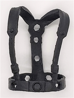 WWII German: Harness Rig "Web-Gear" ALL BLACK - 1:18 Scale Modular MTF Accessory for 3-3/4" Action Figures