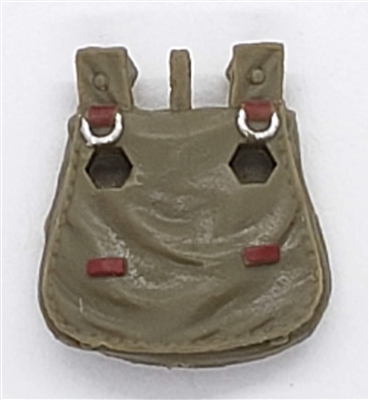 WWII German: Green Bread Bag Knapsack - 1:18 Scale Modular MTF Accessory for 3-3/4" Action Figures