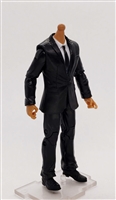 "Agency-Ops" BLACK SUIT & WHITE SHIRT with TAN Skin Tone Male WITHOUT Head - 1:18 Scale Marauder Task Force Action Figure