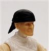 Headgear: "Bandana" Head Cover BLACK Version - 1:18 Scale Modular MTF Accessory for 3-3/4" Action Figures