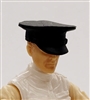 Headgear: Officer Cap "Dress Hat" BLACK Version - 1:18 Scale Modular MTF Accessory for 3-3/4" Action Figures