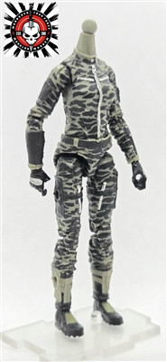 VAL "Jungle-Ops MARK II" GREEN with BLACK camo MTF FEMALE Valkyries Body WITHOUT Head - 1:18 Scale Marauder Task Force Action Figure