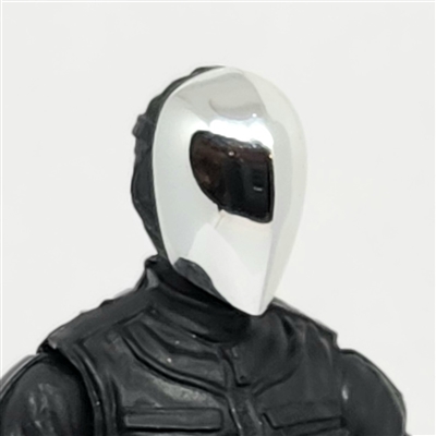 Heads: "INFANTRY"  SILVER Chrome Visor Head - 1:18 Scale MTF Accessory for 3-3/4" Action Figures