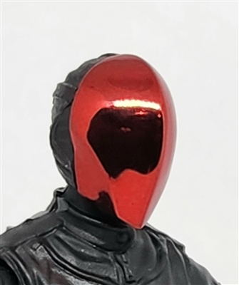 Heads: "OFFICER"  RED Chrome Visor Head - 1:18 Scale MTF Accessory for 3-3/4" Action Figures