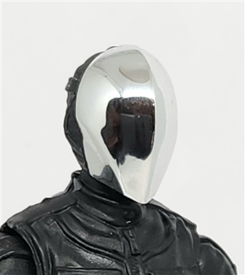 Heads: "OFFICER"  SILVER Chrome Visor Head - 1:18 Scale MTF Accessory for 3-3/4" Action Figures