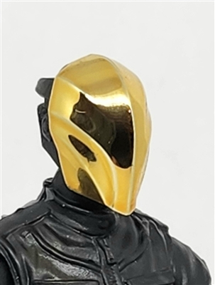 Heads: "CYBORG"  GOLD Chrome Visor Head - 1:18 Scale MTF Accessory for 3-3/4" Action Figures