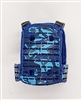 Male Vest: Plate Carrier Type BLUE CAMO Version - 1:18 Scale Modular MTF Accessory for 3-3/4" Action Figures