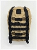 Backpack: Modular Backpack DARK TAN & BLACK Version - 1:18 Scale Modular MTF Accessory for 3-3/4" Action Figures