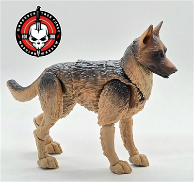 MTF K9 Dog Unit: "Jaeger" Tan & Black German Sheperd Version BASIC - 1:18 Scale Marauder Task Force Animal