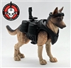 DELUXE MTF K9 Dog Unit: "Jaeger" Tan & Black German Sheperd - 1:18 Scale Marauder Task Force Animal & Gear Set