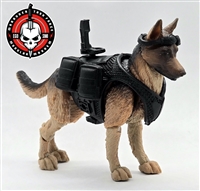 DELUXE MTF K9 Dog Unit: "Jaeger" Tan & Black German Sheperd - 1:18 Scale Marauder Task Force Animal & Gear Set