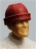 Headgear: Knit Cap "Ski Cap" RED Version - 1:18 Scale Modular MTF Accessory for 3-3/4" Action Figures